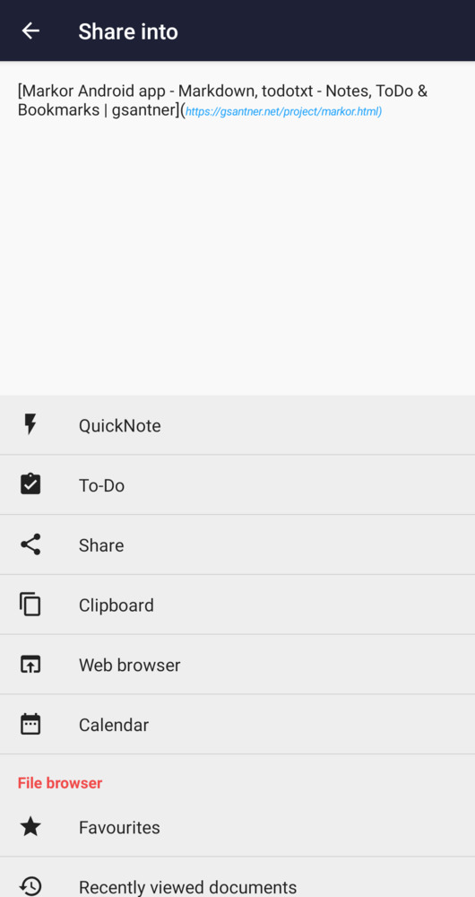 QuickNote 界面截图
