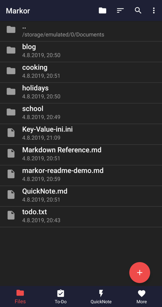 Markor 设置界面截图